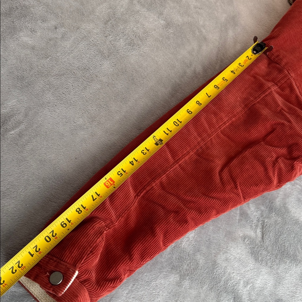 Olive Clothing Corduroy Sherpa Lined Jacket Coat Orange Size S/M - Picture 15 of 15